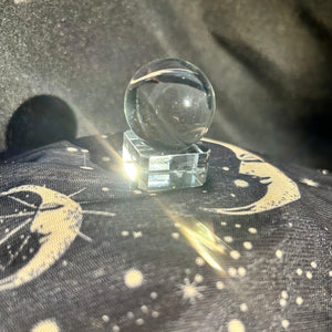 Crystal ball with light refraction 