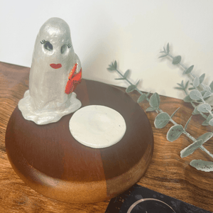 Handmade Glam Ghost Incense Cone Burner, Customisable Handbag - Midnight Maker