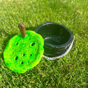 Handmade Mystical Bubbling Cauldron Cone Incense Holder - Midnight Maker
