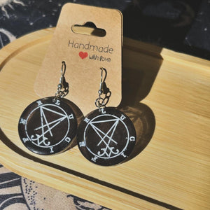 Lucifer handmade drop style earrings 
