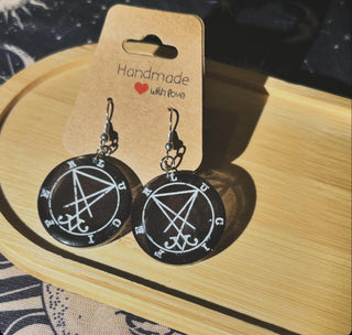 Lucifer handmade drop style earrings 