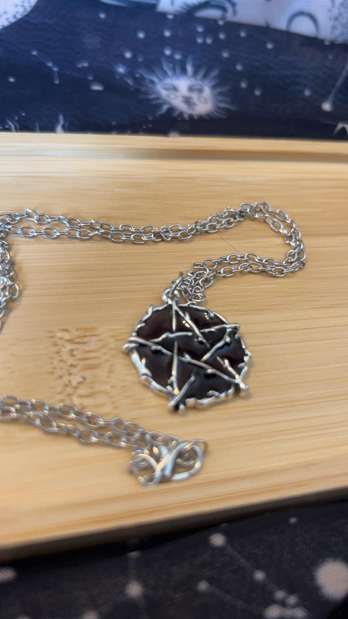 Nightshade Twisted Pentacle Necklace | Handmade Jewellery - Midnight Maker