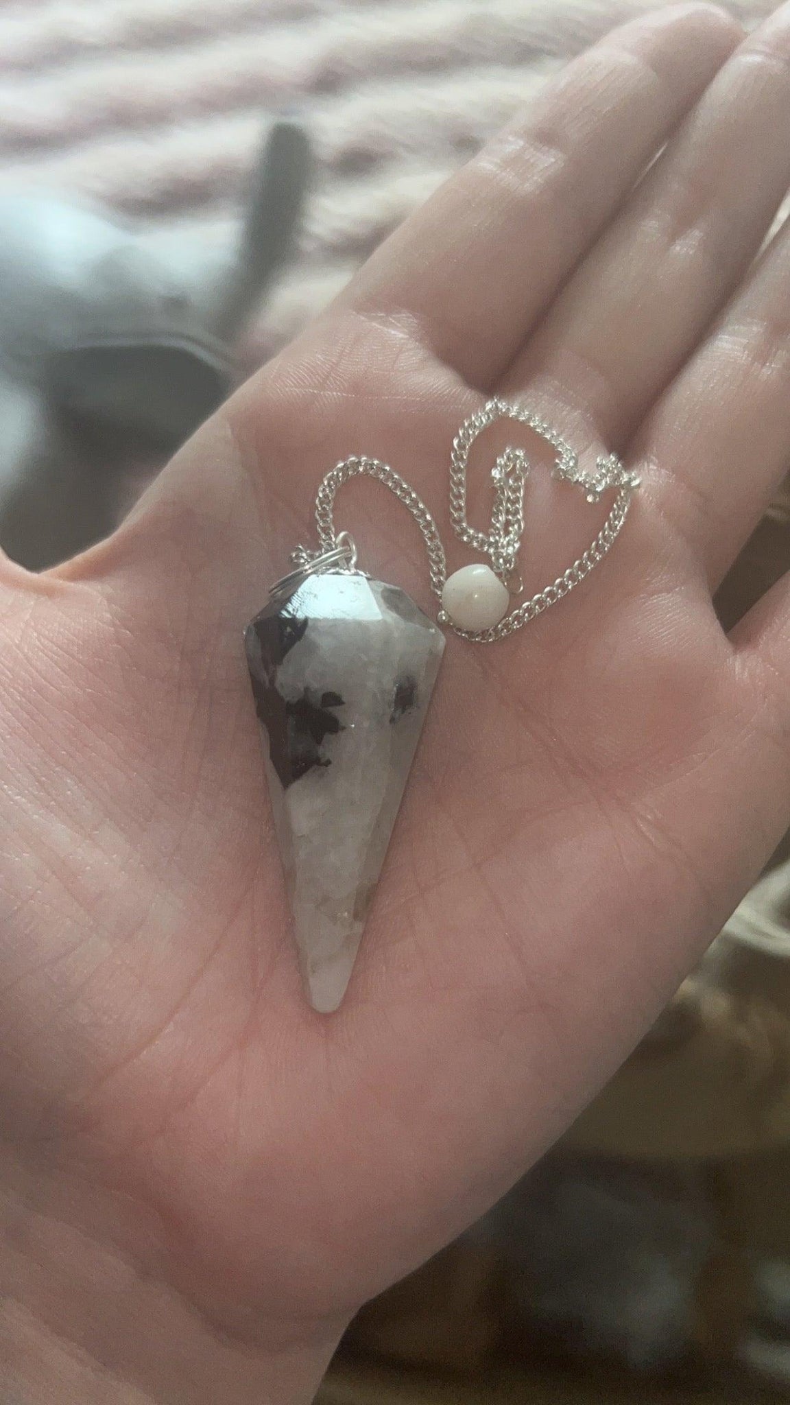 Rainbow Moonstone Pendulum - Midnight Maker