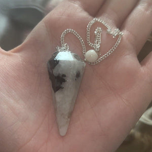 Rainbow Moonstone Pendulum - Midnight Maker