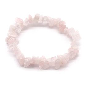 Rose Quartz Crystal Chip Love Bracelet - Midnight Maker