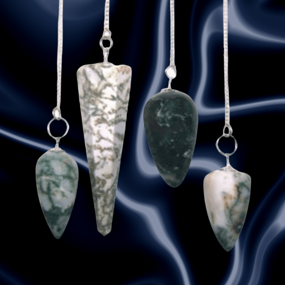 Tree Agate Divination Pendulum - Midnight Maker