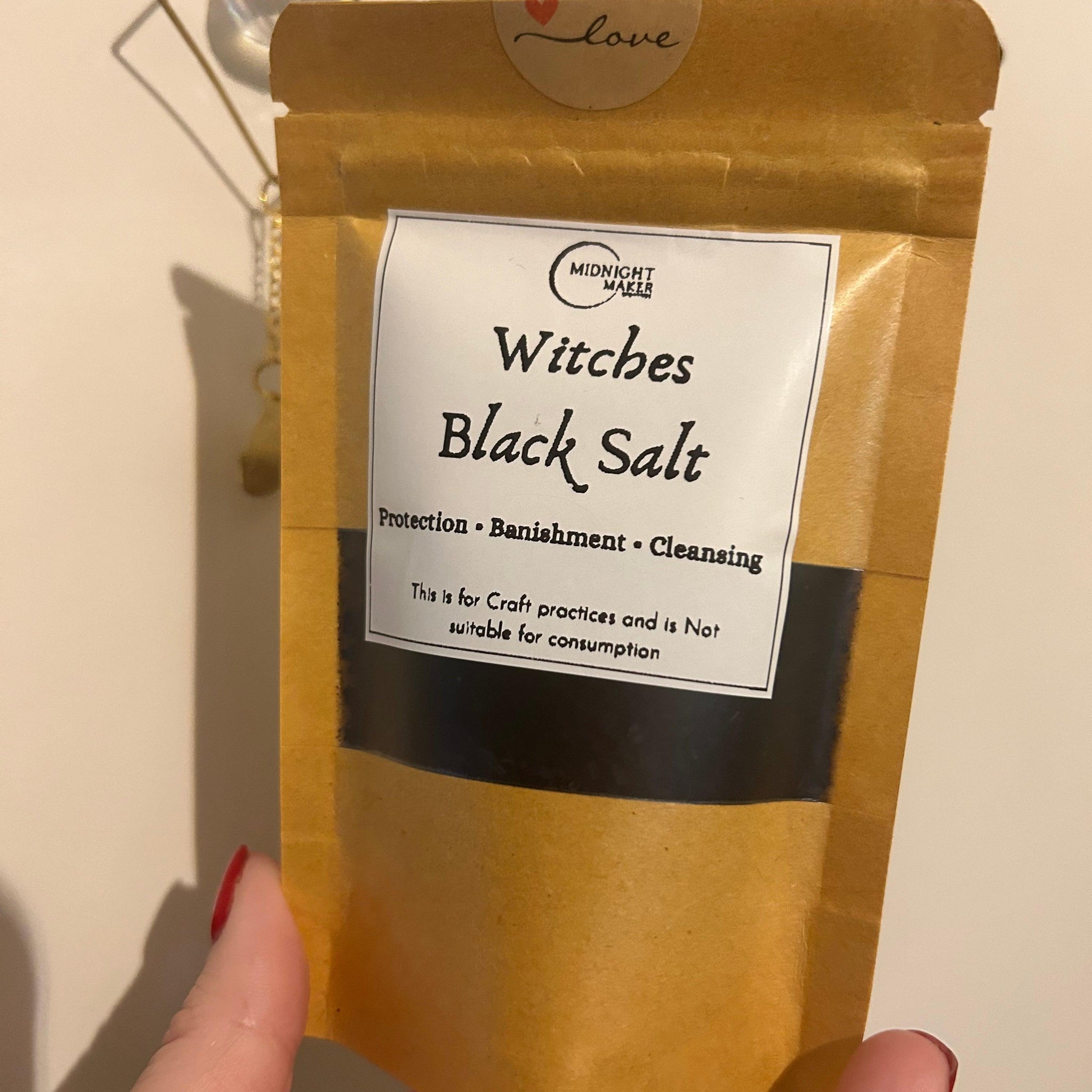 Witches black salt for protection, cleansing and banishment 